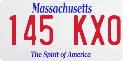 MA license plate 145KX0