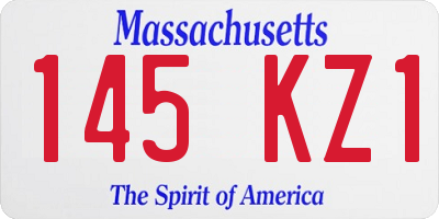 MA license plate 145KZ1