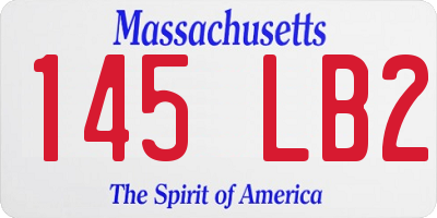 MA license plate 145LB2