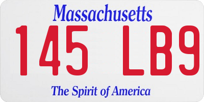 MA license plate 145LB9