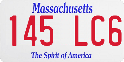 MA license plate 145LC6