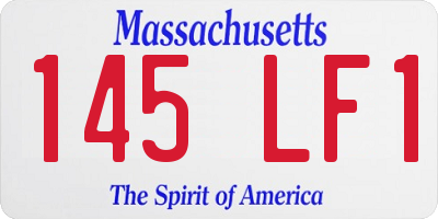 MA license plate 145LF1