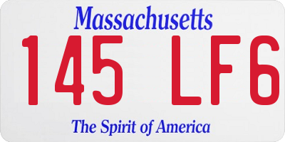 MA license plate 145LF6