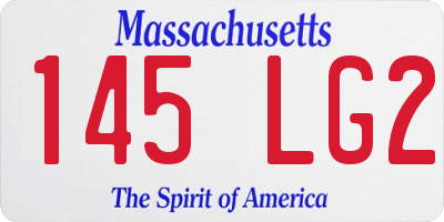 MA license plate 145LG2