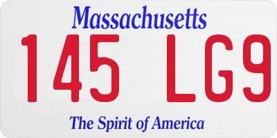 MA license plate 145LG9