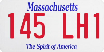 MA license plate 145LH1