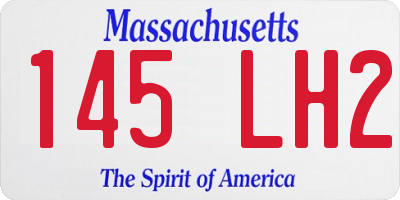 MA license plate 145LH2