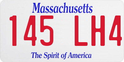 MA license plate 145LH4