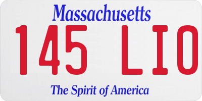 MA license plate 145LI0