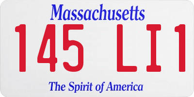 MA license plate 145LI1