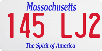 MA license plate 145LJ2