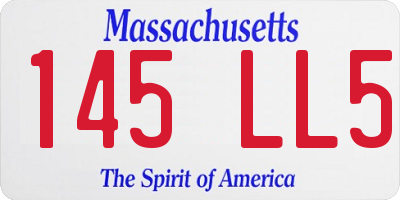 MA license plate 145LL5