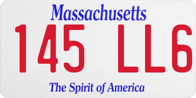 MA license plate 145LL6