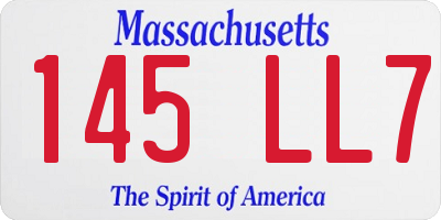 MA license plate 145LL7