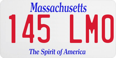 MA license plate 145LM0
