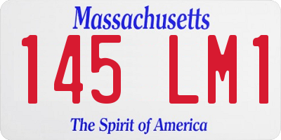 MA license plate 145LM1