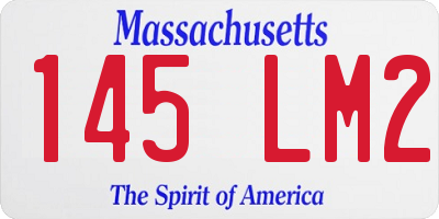 MA license plate 145LM2