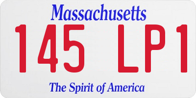 MA license plate 145LP1