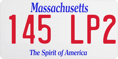 MA license plate 145LP2