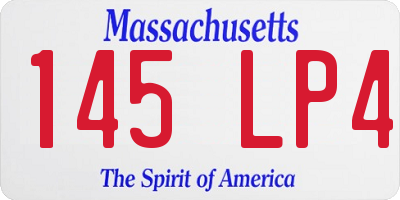 MA license plate 145LP4
