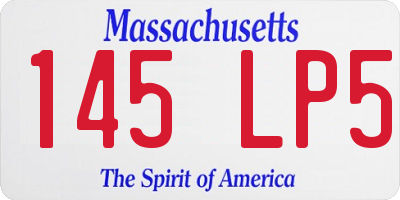 MA license plate 145LP5