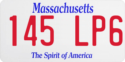 MA license plate 145LP6