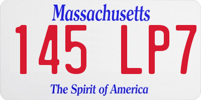 MA license plate 145LP7