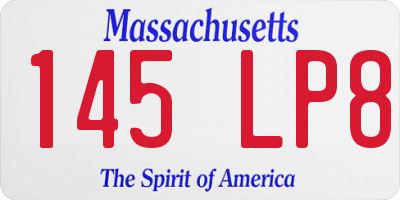MA license plate 145LP8