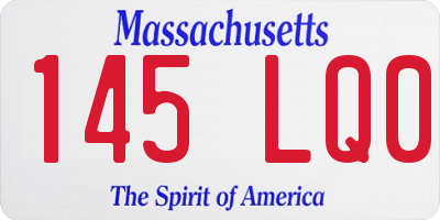 MA license plate 145LQ0