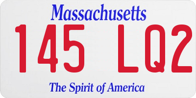 MA license plate 145LQ2