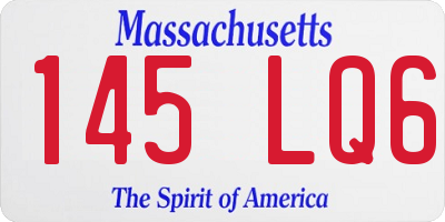 MA license plate 145LQ6