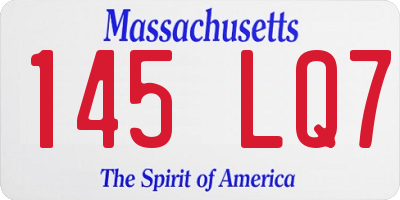 MA license plate 145LQ7