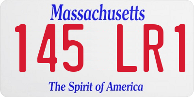 MA license plate 145LR1