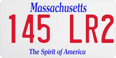 MA license plate 145LR2