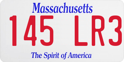 MA license plate 145LR3