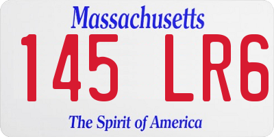 MA license plate 145LR6