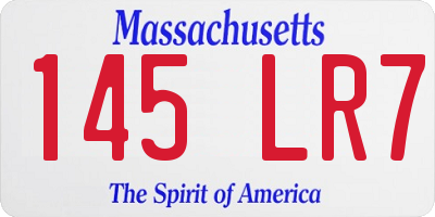 MA license plate 145LR7
