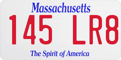 MA license plate 145LR8