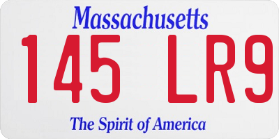 MA license plate 145LR9