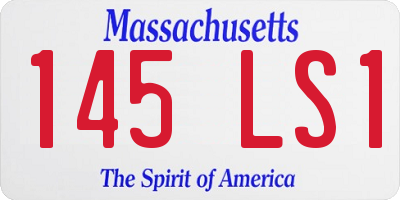 MA license plate 145LS1