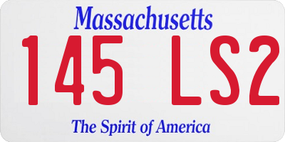 MA license plate 145LS2