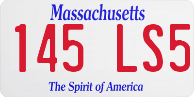 MA license plate 145LS5