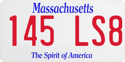 MA license plate 145LS8