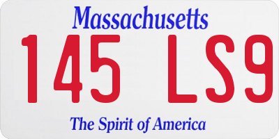 MA license plate 145LS9