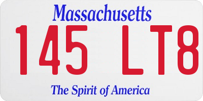 MA license plate 145LT8
