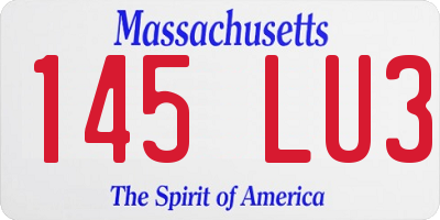 MA license plate 145LU3