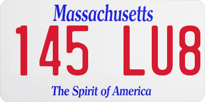 MA license plate 145LU8
