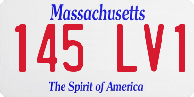MA license plate 145LV1