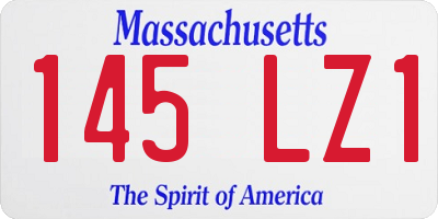 MA license plate 145LZ1