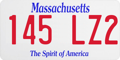 MA license plate 145LZ2